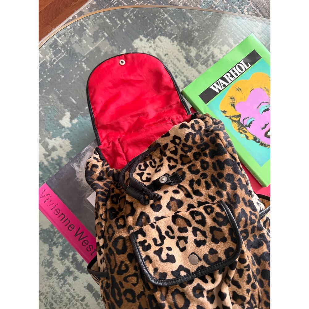 Jansport Leopard Print Drawstring Backpack - Picture 4 of 5